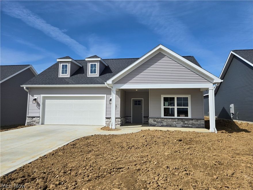 “Exciting opportunity to purchase a brand-new Charis-Epcon model home. The Promenade, a perennial bestseller, is now even better with the addition of the new deluxe owner suite.  This private retreat features a luxurious tile shower with zero entry plus his and her walk-in closets. This is the update you've been waiting for!  With everything you need and nothing you don't All on One Floor your lifestyle changes for the better here at The Courtyards at New Seasons in Green. A premier 55 plus community which boasts lawn maintenance, snow removal, pool, clubhouse and more. You might even think you’re on permanent vacation. Prefer to design your own dream home? We still have three choices of lots available to build on. Don’t miss out, schedule your one-on-one consultation today!”