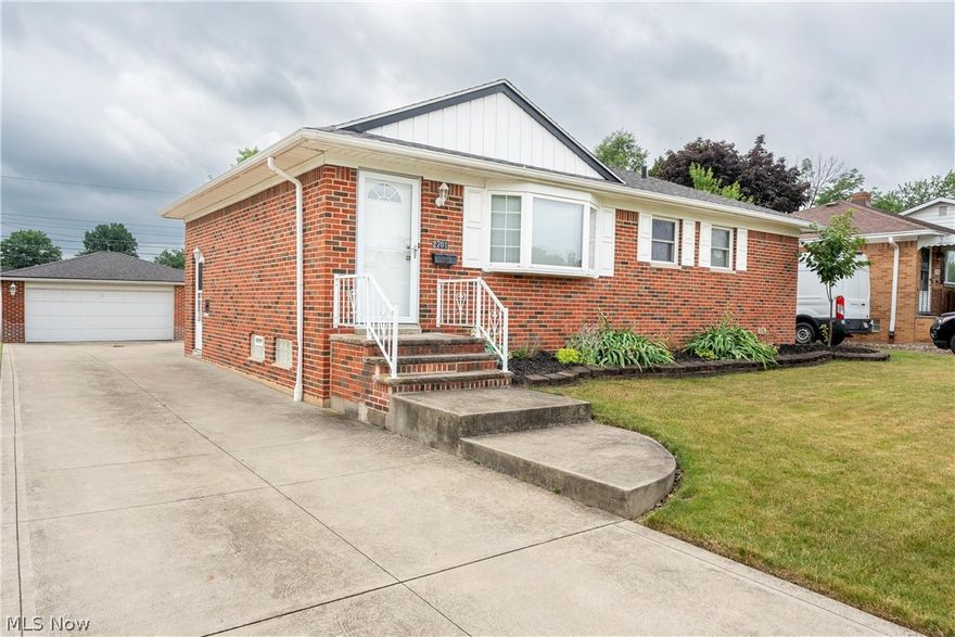 WOW! What a truly amazing opportunity to own this stunning 3 bedroom ranch, located in Parma, OH!  Walk in the front door to be greeted by a large living room. Bay window adds ample light and easy flow into open kitchen.  Freshly painted cabinets with tons of counter space available for your cooking needs. Head down the hallway to 3 large bedrooms, and completely refinished first floor bath.  Downstairs doubles the home with partially finished areas.  An additional full bath located on this level, with full washer dryer hook ups.  Washer & dryer to stay! Sturdy built-in shelving for all of your storage needs complete the lower level.  Outside has nice patio space, with overhang to protect against weather, and large backyard.  Oversized 2+ Car detached garage is perfect for any car enthusiast, or that growing family!  Schedule your showing today before this one too, is SOLD!