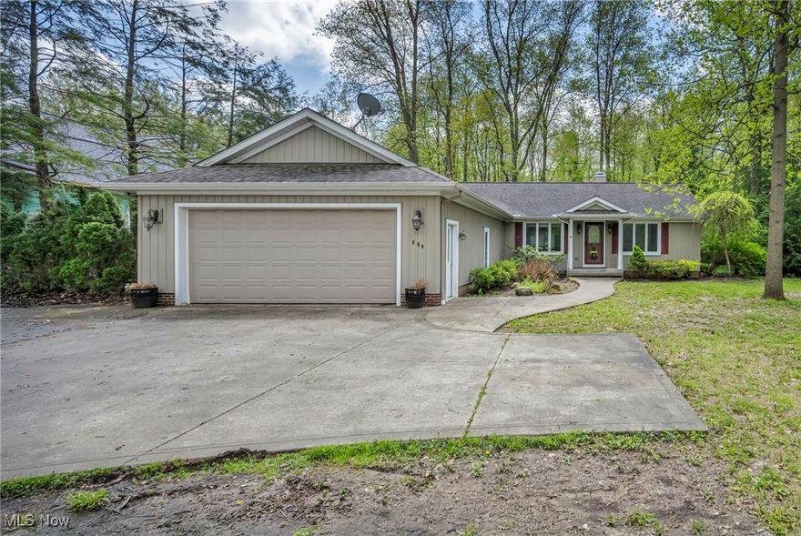 Opportunity awaits in this 3-bed, 3-bath ranch on 1-acre lot just minutes from downtown Chagrin Falls. 
Home featuring an open layout, spacious primary suite with walk-in closet, first-floor laundry, a bright all-season room leading to the beautiful backyard, and a 2-car attached garage. The full basement offers dual access from both the home and garage with a full bathroom, plus ample storage. So many possibilities. This home is in Chagrin Falls school district with benefit of Geauga County taxes.  Being sold AS IS. Perfect for investors or buyers ready to add their personal touch. Schedule your personal showing today with your favorite realtor.