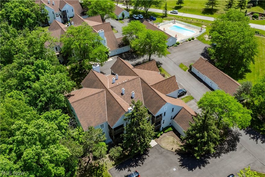 Welcome to this thoughtfully updated 2 bedroom, 2 full bathroom condo in Cherry Ridge, where modern comfort meets convenience and value. This condo has an open layout to maximize the space creating room for a living and dining area. Two sets of sliding glass doors lead to the balcony and let in natural light. Back inside, the kitchen has been updated with freshly painted cabinets & hardware, new ceiling, and backsplash. Kitchen has a nice sized pantry for additional storage. Off the kitchen is a laundry room with a stackable washer and dryer. Enjoy the privacy of the primary bedroom which has dual closets, a dressing area with extended counter and mirror that leads to an ensuite updated bathroom with new vanity and fixtures. Additional bedroom is generous. Main bathroom has also been updated with new vanity, fresh paint, and modern fixtures. Newer upgraded carpeting throughout the main living areas and bedrooms, enhanced with sound dampening padding. This ensures a peaceful and quiet environment while making every step comfortable. New door hinges and hardware installed throughout add a fresh feel to the home. There is no need for bulky AC window units as this condo has central air conditioning. Furnace and AC were replaced in 2019. Dedicated 1 car garage will keep your vehicle out of the elements. The community pool provides refreshing entertainment for you and your guests. Location is just a short distance from the Kopf Family Golf Course at Cherry Ridge, ample shopping, dining, and I-90 and the Turnpike. The homeowners have poured love and hard work into making this condo feel brand new for the next owner. Come see today!