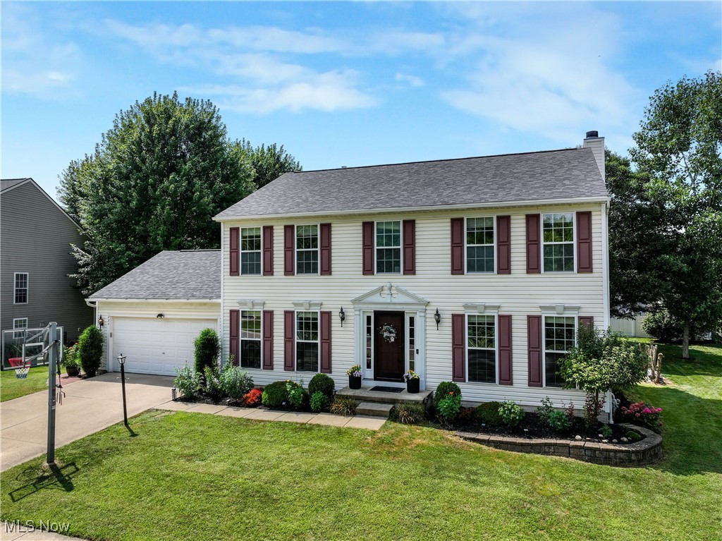 Welcome to 224 Weatherstone Court, situated in the desirable Revere Local School District!! This beautifully updated Colonial on a private cul-de-sac in Creekside Estates offers 4 bedrooms, 2.5 baths, and countless upgrades!! The eat-in kitchen was fully renovated with quartz countertops, maple cabinetry, soft-close drawers, backsplash, and new lighting!! Newer Hickory hardwood flooring enhances the entire first floor!! The owner’s suite features a spacious walk-in closet, an additional mirrored closet, and a private bath!! Enjoy a finished lower level with a new bar, with an electric fireplace, and all new molding and trim work!! Updated outdoor living at its finest that features a stamped concrete patio and maintenance-free deck!! EV charging outlet in the garage!! Freshly painted and move-in ready!!