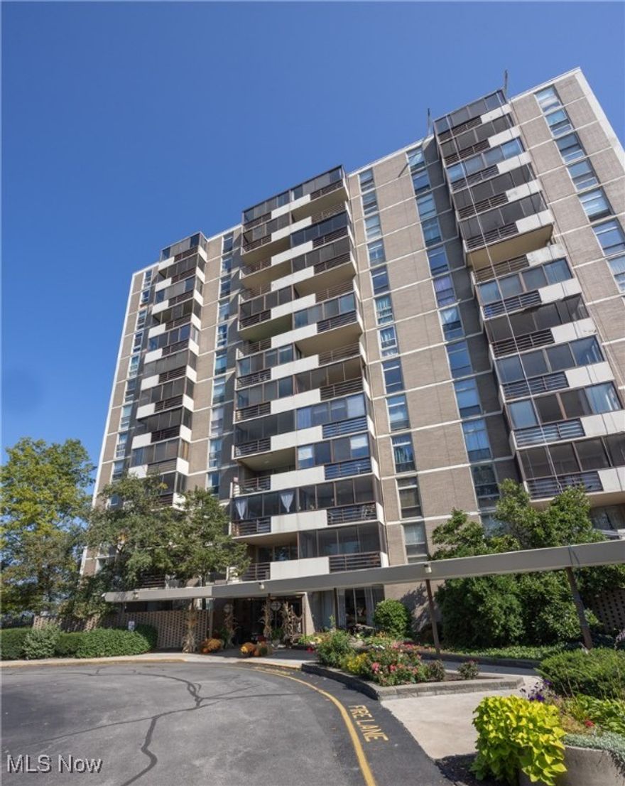 Welcome to your own slice of paradise in Euclid, Ohio!This stunning two-bedroom, two full bath condo is located on the 9th floor of a prestigious high-rise,offering breathtaking views of the glistening Lake Erie right from the comfort of your home.One of the highlights of this incredible property is the access to the water, allowing you to indulge in endless waterfront activities and soak up the serene beauty that Lake Erie has to offer. Plenty of parking available for residents and there is an optional garage space.If you prefer to enjoy the water from a different perspective,there is in-ground pool for summer months.This high-rise also offers a plethora of amenities to suit your needs.Stay in shape in the well-equipped gym, pamper yourself in a sauna,and keep your laundry routine a breeze with the conveniently located laundry room.Your comfort and convenience are taken care of, allowing you to truly embrace the luxurious lifestyle that this condo has to offer.Step inside this well maintained, freshly painted, with new flooring  haven and be captivated by the charm and elegance. Indulge in the abundance of natural light that floods the condo through the large balcony turned sunroom,thanks to its abundant windows.Balcony invites you to relish in panoramic views.