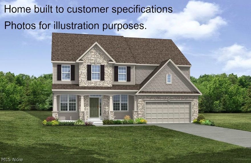 Drees Homes Buchanan design. This home is to-be-built to customer specifications. Photo for illustrative purposes.
