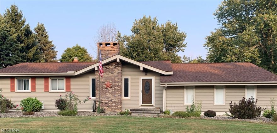 Beautiful ranch with 5 bedrooms!   Home has fantastic brick fireplace with heatilator.  Kitchen has newer counters and is lovely.  Huge master bedroom on first floor with bath.  Dining room walks out to double-layered decks.  Basement is wonderful with couch, loveseat and desk to remain.  Laundry with washer & dryer staying.  Basement also boasts a full bedroom and a huge area for storage.  One look and you will fall in love.  City water and sewer,  however a well included for gardening or filling a pool.