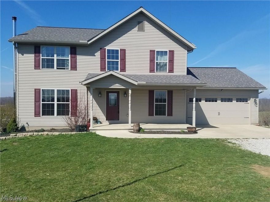 Check out this gorgeous four bedroom, two and a half bath home situated on 11 acres! This two-story home was built in 2010 by Schlabach Builders from Holmes County. Beautiful open kitchen & dining room. The kitchen features Knotty Alder Cabinets by Schrock's in Walnut Creek Ohio. Spacious living room. Main floor laundry. The upstairs features four bedrooms & two full baths. Large private deck overlooking the beautiful countryside! Call today to set up a private tour of this home!