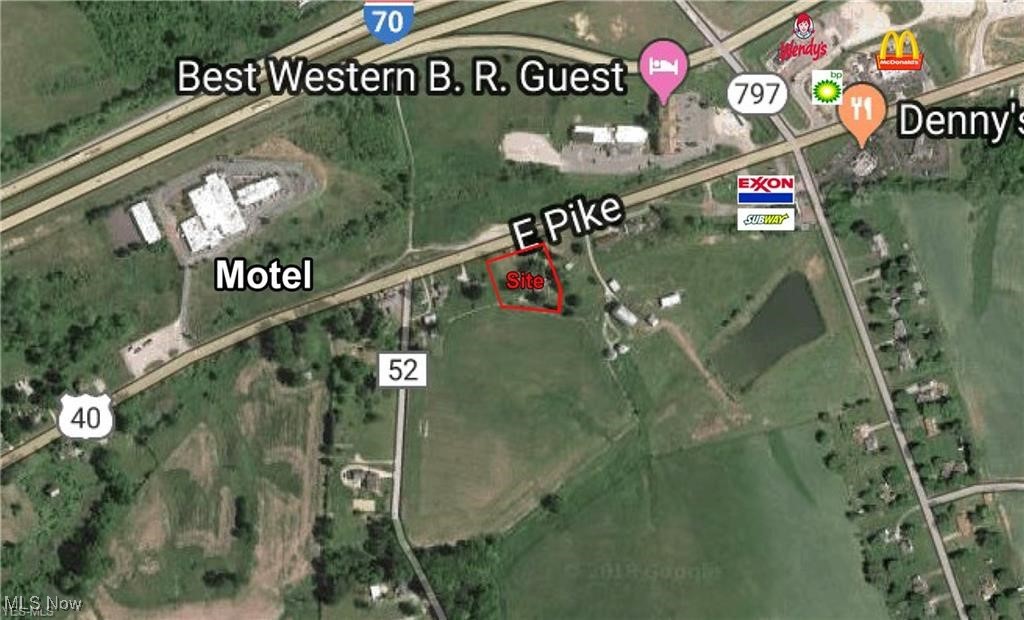 Potential Commercial site awaits! Beside East Side industrial/Business Park. Excellent road frontage on SR22/SR40. This property offers 1.25 acres of level ground for your business. High daily traffic volume with great visibility of I-70. All utilities are there. (Property already has developed water, sewer, gas & electric). Buyer is responsible for getting property rezoned. Don't miss this opportunity!