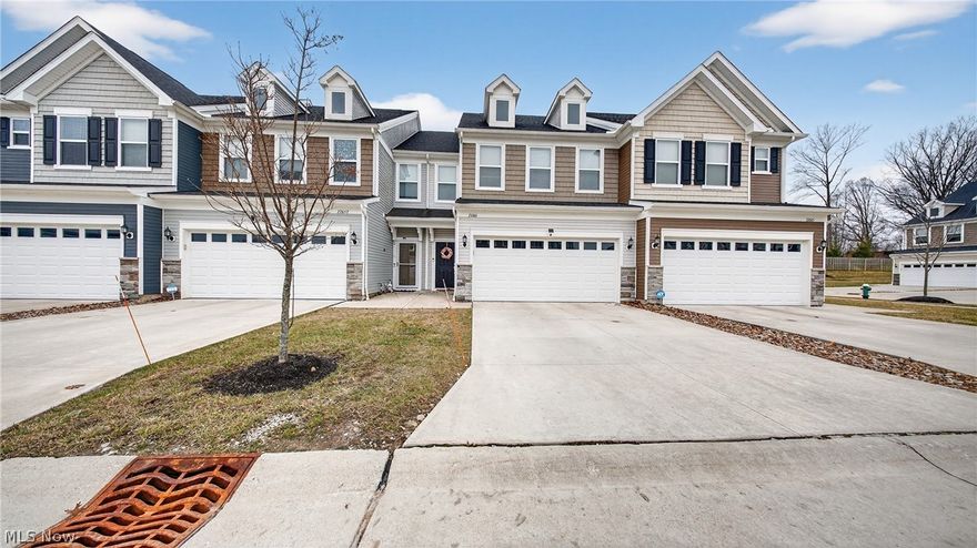 Welcome to this beautifully maintained 2022-built townhome in Westlake, offering modern design, thoughtful upgrades, and low-maintenance living. Featuring 3 spacious bedrooms and 2.5 baths, this move-in ready home delivers the perfect blend of comfort and style.  The open-concept main level is anchored by a stunning white kitchen with an oversized island, complete with stainless steel appliances, white subway tile backsplash, gas cooktop, and a double oven — ideal for entertaining or everyday living. Durable ceramic wood-look flooring flows throughout the main living area, creating a warm, cohesive look with easy upkeep.  Upstairs, the private owner’s suite is a true retreat, showcasing a lighted tray ceiling, generous walk-in closet, and a beautifully appointed en-suite bath with a walk-in shower. Two additional bedrooms and a full bath provide flexibility for guests, family, or home office space.
Enjoy the convenience of an attached two-car garage, plus easy access to Crocker Park, dining, shopping, and major highways. Built in 2022, this newer construction townhome offers the peace of mind of modern systems and finishes — without the wait to build.  Move right in and enjoy stylish, maintenance-friendly living in one of Westlake’s most desirable locations.