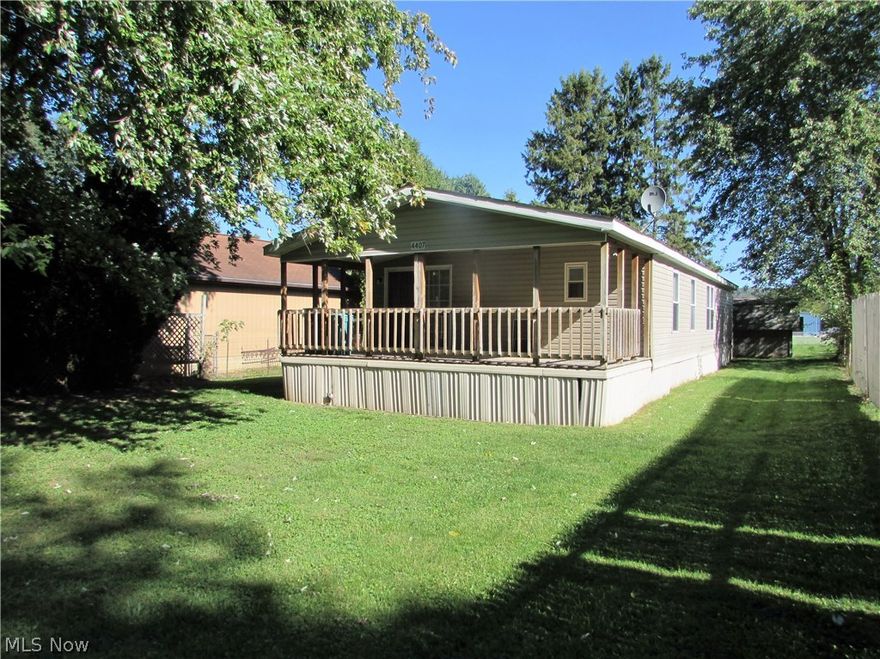 Clean and neat mobile home on a full level lot. 3 Bedrooms and 2 Bathroos. Covered front porch. Roof-2011, Furnace & A/C-2014. Owners never resided in property. Sells As-Is. Includes all appliances-no warranties.