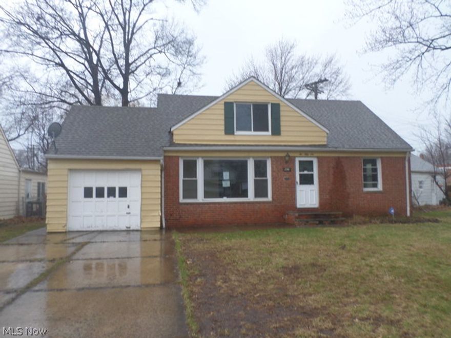 Spacious 4 bedroom cape cod style home in the heart of Euclid! Nice sized rooms, large living room with stone faced fireplace! Kitchen with lots of cabinets and counter space and is galley style. Nice sized bedrooms, hardwood floors and so much more! Being sold as-is. Call today to schedule a private tour!