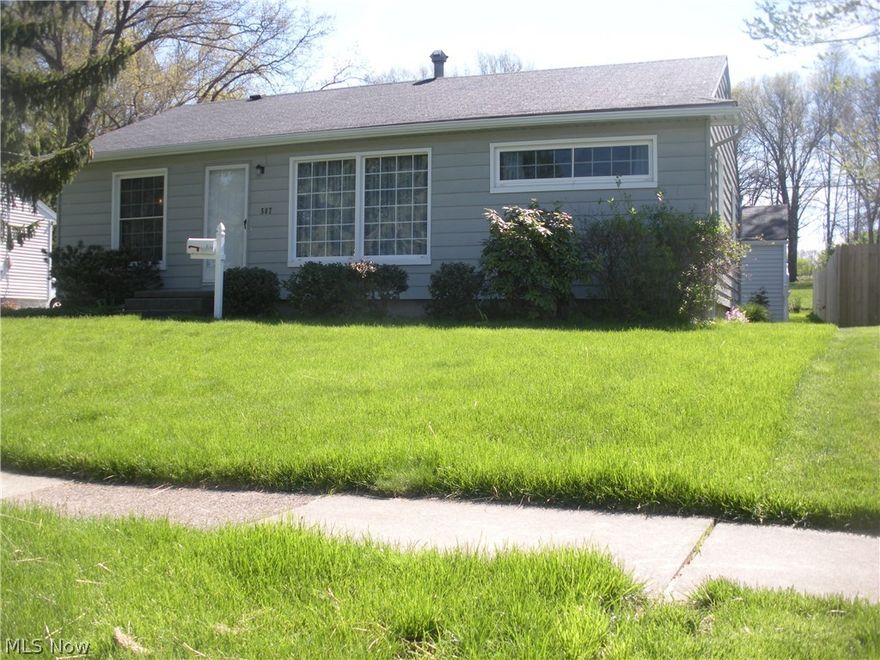 Beautifully situated 3 bedroom, 1.5 bath residence located at 587 Lynn Drive, Cuyahoga Falls, Ohio.  The home is peacefully surrounded with Preston Park facing the back of the property, while the house itself sits just North of a cul-de-sac.  Very little traffic volume.  Original hardwood floors throughout the home, except for the living room.  Kitchen remodeled in 2011, basement was waterproofed in 2015 (warranty transferable), and two low-flow toilets were added in 2016.  The 30 year roof was added around 2006.  Home warranty provided by the Seller.