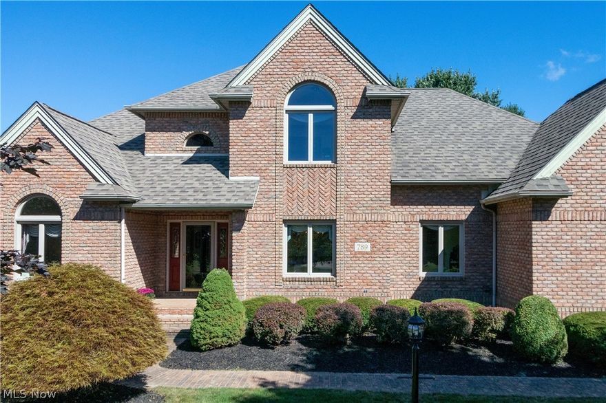Custom built by Sommer & Swartzentruber!  Brick contemporary features quality workmanship and pride of ownership.  The woodworking in this home is truly fabulous with the custom crown moldings,  baseboards and trim work.   Enter the hardwood open foyer and be "Wowed".  Don't worry about cleaning the chandelier - there is a switch to lower it for your convenience!  The spacious, vaulted family room features brick gas fireplace, awesome windows allowing for an abundance of light and recessed lighting.  The eat in kitchen offers plenty of cabinet and counter space, walk in pantry, beverage station, breakfast bar & island w/sliders to enjoy relaxing on your deck and private backyard.  The first floor master is huge and features 9' x 8' walk in closet, double vanity, soaking tub & walk in shower.  The convenient 1st floor laundry room is also a great size and offers ironing board, utility sink (washer and dryer convey).  Formal living room,  dining room featuring trayed ceiling and powder r