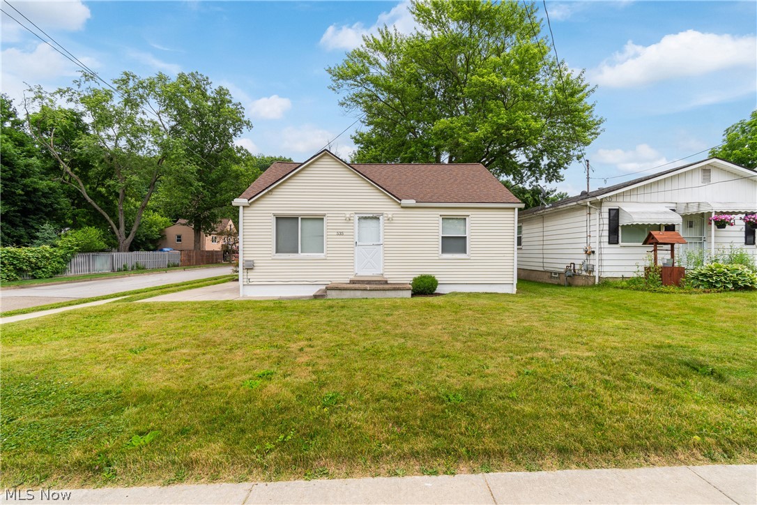 535 Massillon Rd located in Akron has 2 bedrooms and 1 bathroom. Upon entering you are welcomed by fresh paint, natural light, and a spacious living room. Down the hall are the two bedrooms and a full bathroom. Heading into the kitchen you will find LVP flooring along with plenty of cabinet and countertop space. On the second floor there is a large unfinished space that has the potential to become more living space. The basement offers storage space and a laundry area! Outside you will find a well-maintained yard and a 1 car garage with a covered patio. Schedule your showing today!