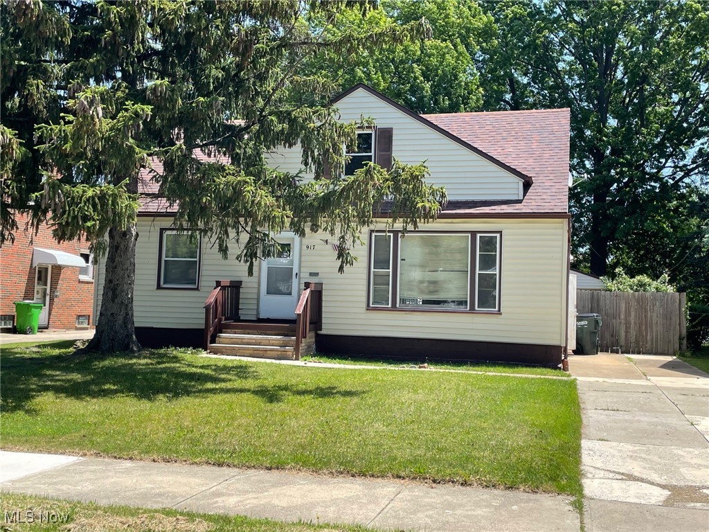 Attention Investors... Rent ready 3-bedroom 1 bath home in Euclid on 1/5th of an acre of land. First Floor features Eat in Kitchen, Living room, 2 Bedrooms, and full Bathroom. Second Floor previously used as a 3rd Bedroom. Full basement with laundry hookups and a sump pump. Home was previously waterproofed, but no documentation is available. Huge deck off the kitchen. 2 car garage. Home is vinyl sided. Seller will not consider "sight unseen", assignable, or seller financing offers. Property being sold "as-is". Buyer to assume Point of Sale Violations at closing.