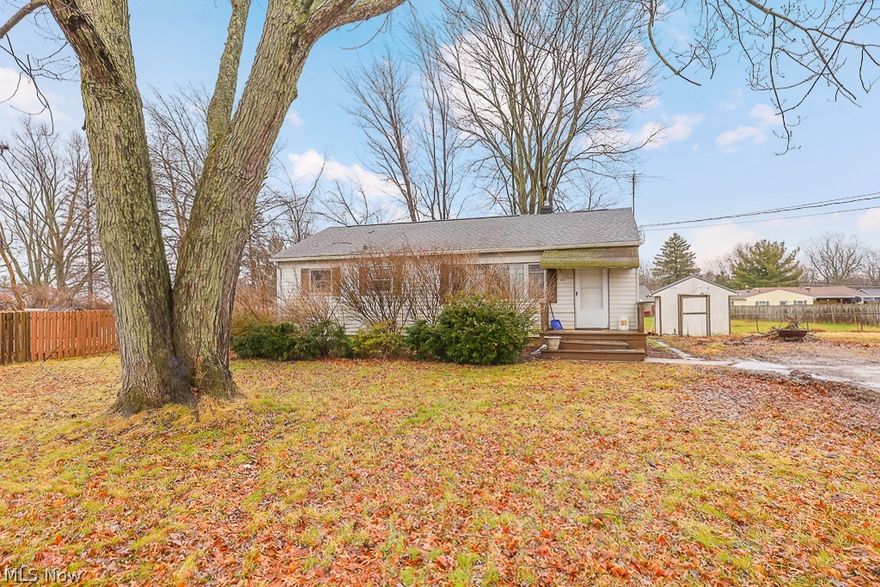 Looking for easy first floor living conveniently located to shopping, dining, and medical care? This 3-bedroom, 1-bath ranch situated on a sizable lot offers many possibilities! The cozy living room, with natural light from the large window, greets you upon entering the home. The eat-in kitchen boasts ample cupboards and good work space. Three nice-sized bedrooms and a full bath complete the floor plan. The wood flooring has been recently refinished. Full basement adds additional storage and the possibility of finishing. The oversized detached two-car garage is a generously-sized (576 SF), enclosed storage area. The spacious yard (.40 acres) is an inviting place to garden, relax, and enjoy a cup of coffee on the back deck! Seller is providing a one-year home warranty for peace of mind. Schedule your showing today!