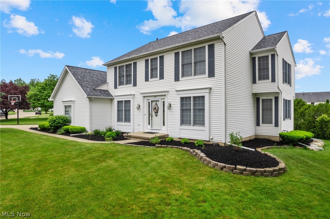 The Beauty Unfolds...Enjoy it daily in stunning this stunning Colonial style home, welcoming foyer entrance, formal sitting/living room, private office, family room with fireplace, lots of natural light, eat-in kitchen, island, granite counter tops, plenty of cabinet space, all appliances, walk-in pantry, sliding door access to the trex deck...no maintenance required, first floor laundry room, freshly painted luxury master bedroom, walk in closet, glamour bath, soaker tub, trayed ceiling, three additional spacious bedrooms, 3.5 baths, full basement with wet bar, exercise area, storage, full bath and shower, great additional space for entertaining family and friends, two car attached garage, professionally maintained manicured lot, perfectly situated among fine homes in the upscale development of Coppers Run, Firelands school district, easy access to major highways, schools, shopping, restaurants, churches, recreational parks, movie theater and so much more. See a fresh alternative to living Today!