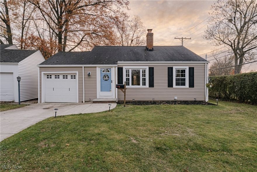 Welcome to 1608 Curry Dr – A Warm & Welcoming Ranch in the Heart of Lyndhurst! This charming, well-kept home combines comfort, convenience, and modern updates, offering the perfect setting for easy living. Step inside to a bright and spacious living room filled with natural light, featuring beautiful hardwood flooring and fresh neutral paint that complements any style. The updated eat-in kitchen is a true standout with high-quality cabinetry, stainless steel appliances, granite countertops, tile backsplash, and a cozy dining area—ideal for everyday meals and family moments. Two inviting bedrooms sit off the main living space, each offering hardwood floors, crisp paint, and a peaceful atmosphere. A modern, updated full bathroom completes the first floor. The finished lower level extends your living space with a warm rec room accented by classic wood paneling, plus a convenient half bath and a dedicated laundry/utility room—perfect for storage, hobbies, or play. Step outside to discover an amazing fully fenced backyard—large, private, and ready for gatherings. Enjoy the patio for grilling and relaxing, plus a storage shed and an attached 1-car garage for added convenience. Move-in ready and full of charm, this lovely Lyndhurst ranch delivers the perfect blend of comfort, style, and practicality. Don’t miss it!