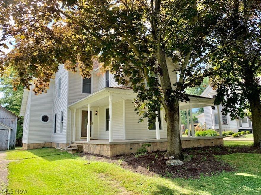 HUGE PRICE REDUCTION ! Immediate possession on this 3 bedroom vinyl sided Century Home located in the village of West Farmington. Over 1,700 square feet of living space. Convenient first floor laundry and half bath.  Spacious eat in kitchen and formal dining room. Large living room and family room for entertaining. Roof has 30 year architectural shingles & 2 rows of ice guard 2005 .Newer gutters and downspouts.  New tracks and sashes in all windows. New furnace and all duct work 2011. New water heater. B-dry type water proofing system with newer concrete floor in basement. New basement steps. Welcoming newer concrete wrap around porch! Home needs some cosmetic work but the big ticket items are done. Call today to schedule your personal showing!