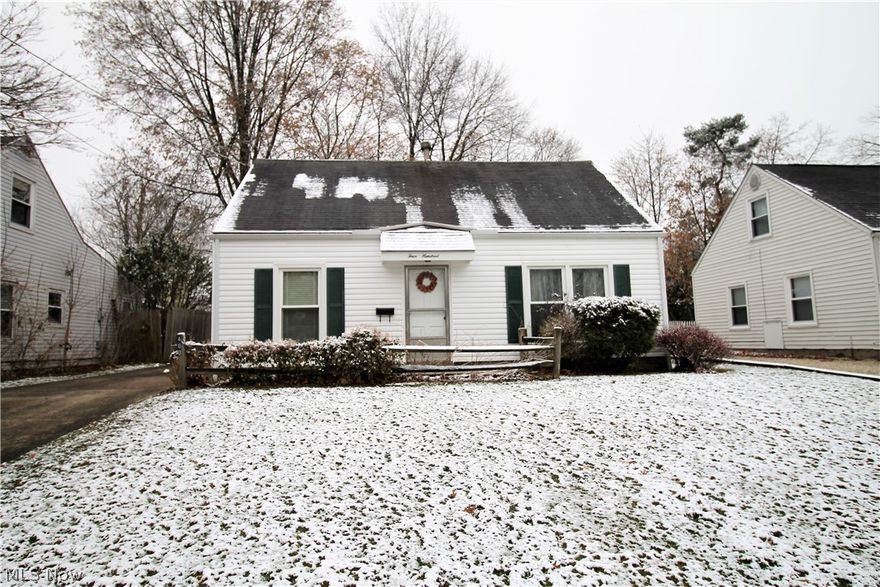 This charming well cared for cape cod with four bedrooms, one full bath has so much character and endless possibilities.  Come on into the large living room which has abundant of windows to let the natural light shine through and is open to the kitchen, hallway that leads to the two first floor bedrooms and full bath.  The remodeled and bright first floor bathroom has a beautiful tile shower. The bright kitchen has so many possibilities.  The upstairs offers two more large bedrooms or could be used as a rec recreation area, office, etc. There is a detached one car garage that leads to the fenced in backyard that offers a patio area for entertaining or just relaxing. The home has so many recent updates that include new carpet, new April Aire, recently replaced hot water tank and newer vinyl windows. You're precious memories begin right here!