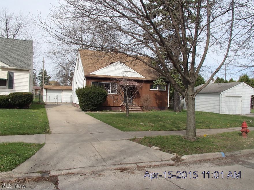 Great deal on a cape cod with four bedrooms in Garfield Heights. Investment opportunity or great starter home. Buyer must assume city POS violations.