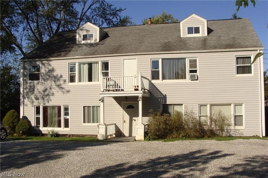 Great investment opportunity for this 3 unit apartment building with a large storage unit in Streetsboro. 100% occupied. Many improvements done since seller purchased it. Gross rents are $2,360 per month. Unit 1 is a first floor 2 bedroom, $700. per month. Tenant is on a month to month and has been there for over 8 years. Unit 2 and 3 are second floor units and are both 3 bedrooms, $820 & $840 per month. Unit 2 is  also month to month and is a long term tenant. The tenant in unit 3 is under lease until February 2021.   Each unit has nice size eat in  kitchens and large living rooms. Bedrooms are also nice size. Each unit has there own washer and dryer. There is a huge  storage unit on the first floor. There is enough parking for 7 or more cars.There is a great yard for family cook outs, playing and just relaxing.