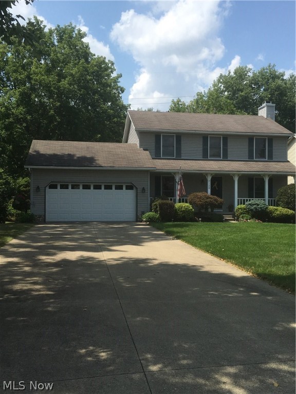 Exceptionally well-cared-for family home on quiet cul-de-sac is recipient of community Beautification Award. Nicely updated throughout the years this one owner home complete with two brick fireplaces, real oak wood foyer, formal dining room with crown molding, two first-floor bay window areas adds more space, natural sunlight, and first floor laundry with ample cabinets are very nice features. Composite 14 x 20 deck off kitchen area with retractable awning views a peaceful backyard professionally landscaped with perennials makes for another relaxing dining area. New furnace, central air, all stainless steel refrigerator, stove, and dishwasher purchased in 2015. Master bedroom has a private bath, double sinks and walk-in closet. Walk-in closet in 2nd bedroom also. A fresh and clean kitchen with corrian countertops and first floor half bath with a granite countertop are modern choices. The complete walkout nicely finished basement with high ceilings is handy to a 10 x 15 stone pat