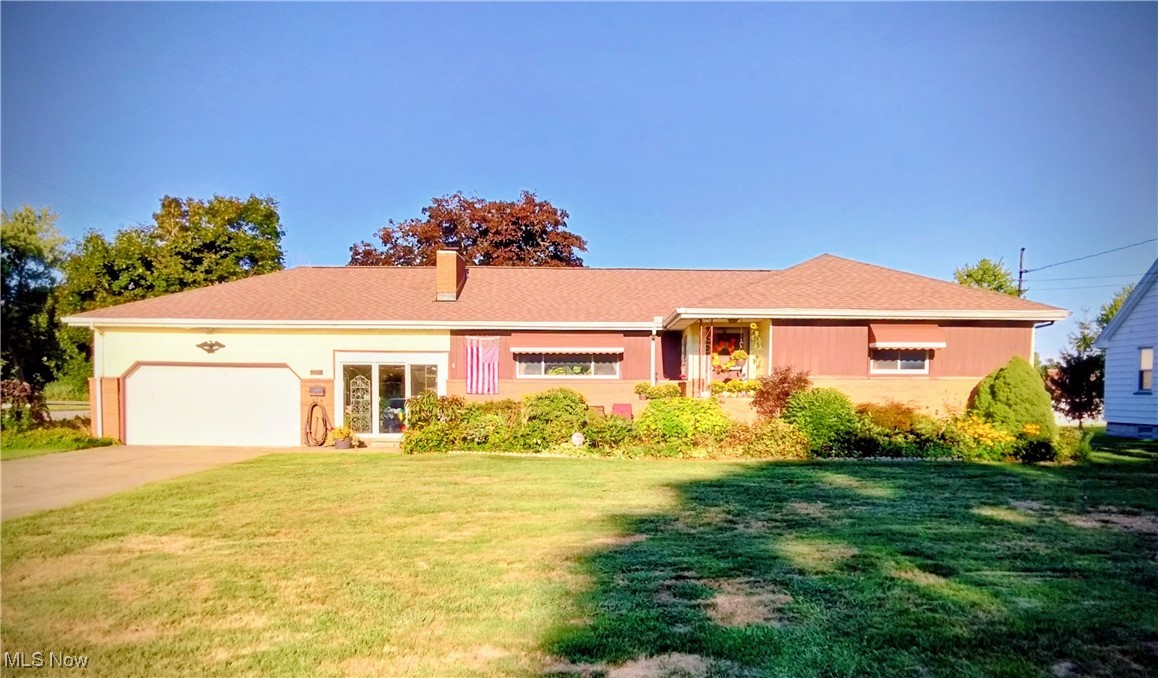 Welcome to your dream home, you have finally found this sprawling ranch you were looking for. This is a one owner home, first time on the market since it was built. Motivated seller will look at all offers.Very well maintained and totally remodeled in the past 3 years. This brick, vinyl & cedar, maintenance-free home, has spacious Master bedroom, 2 large bedrooms, 2 full baths, full basement, chain link fenced in & gated backyard, a dog kennel, a private concrete patio, shade trees on a large half acre corner lot, measuring 115'x175'. Long double wide, concrete drive with gravel turnaround. Quality built, hip-roof construction, newer roof dimensional shingles & vinyl windows. The first-floor 26 Ft.long Family Rm. has two sets of triple wide, full wall sliding doors onto the private concrete patio. Newer oak kitchen cabinets, two pantries a Lazy Susan, upscale Stainless steel appliances, Ceramic subway tile backsplash, stainless steel dishwasher & disposal. Dinette with garden window. Foyer with octagon window, room divider stone planter. hardwood beneath, laminate flooring throughout, one bedroom has new carpet, newly remodeled baths. Wrap around hallway with a clothes chute. Huge full basement sports a brick log burning fireplace, large open space ready to convert to a rec.rm./man cave, and the pool table will stay. The laundry area has 2 washers & 2 dryers, has wash tub. A second kitchen, a fruit cellar/workshop a newly installed furnace. Central air, newer Chain-link fenced in deep backyard it is gated, has a dog pen and patio, great for children & pets, a beautiful Gazebo with seating. This home is ready for new buyer. Start making your new memories here today! This is a nice quiet sidewalk community next door to a Church, near shopping, enjoy beautiful Roosevelt Park, the newer school & newer library complex. Close to downtown, on bus line to Youngstown State University, Pennsylvania line & freeway access. Minutes of Mill Creek Park, and Malls.