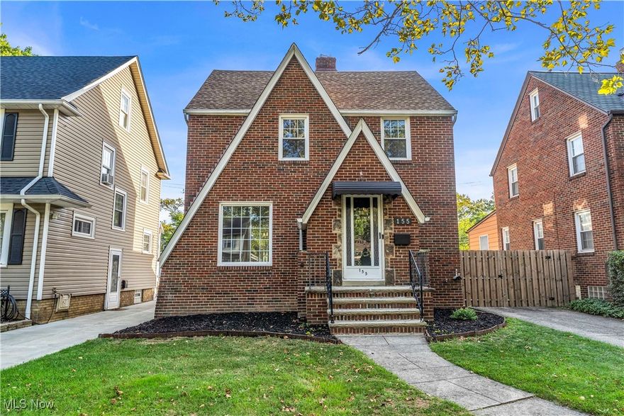Welcome home to this gorgeous brick colonial nestled in a desirable lakefront community in Euclid! From the moment you arrive, you’ll be charmed by the timeless curb appeal, professional landscaping, and classic architecture that blend character with modern comfort! Step inside the inviting living room, filled with natural light and gleaming refinished hardwood floors that flow seamlessly into the formal dining room! Off the dining room, enjoy the enclosed rear patio — a cozy year-round retreat to sip morning coffee or relax! The updated kitchen features new tile flooring, sleek cabinets, new countertops, new stainless steel appliances including stove, fridge, dishwasher, and microwave, plus open shelving for a modern touch! Upstairs, three bedrooms, one of which opens to a rear balcony overlooking the fenced backyard — a perfect spot to unwind! The full bathroom has new tile, a freshly glazed tub, new vanity, mirror, and fixtures! The finished basement adds valuable living space with new LVP flooring, a fireplace on the rec side, glass block windows, laundry area, and an additional full bathroom! This is the perfect space for a rec room, playroom or additional living! Outside, enjoy a private fenced yard for entertaining, along with a two-car detached garage with updated sub panel and freshly painted door! Other major updates include a newer roof, brand new AC, updated lighting, and new fixtures throughout! Residents have the rare opportunity for membership to the private Edgecliff Club, granting exclusive access to a private beach along Lake Erie — perfect for swimming, relaxing by the water, boating, or simply enjoying the lakeside views! This lifestyle perk brings recreation and relaxation right to your doorstep! Live where convenience meets recreation! Explore Euclid’s lakefront trails, parks, shopping, and restaurants! This home offers the perfect mix of comfort, style, and lakeside living! Schedule your showing today to experience it for yourself!