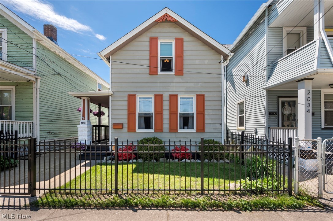 Just South of Lorain (SoLo) near the Lorain Rd corridor sits this remodeled Ohio City home that can meet many needs & necessities of today’s city-dwellers.
The main level includes two bedrooms & a full bathroom, the (first) full kitchen & bath recently remodeled, new flooring installed (REAL solid maple planks, carpeted bedroom). A full bath was remodeled a few years ago & includes gray subway tile surrounding a tub/shower, updated fixtures, vanity, lighting, and flooring. A new kitchen now has better functionality in a very fashionable manner… two-tone shaker-style cabinets in white & sage colors, exposed brick, quartzite counters, recessed lights, stainless appliances (gas stove) & an island which seats four. The shelves over the sink & along the chimney are repurposed original hardwood floors & the backsplash is hand-made Zellige Moroccan tile. The 2nd bedroom is being used as an office; the full-size laundry/ mudroom is off the kitchen & connects to the back yard… so enjoy your city greenspace & perennial gardens! Fenced yard... garage (with electric)... outdoor decks… YES YES & YES!
Heading upstairs, you’ll have another suite, ideal for guests or family. There’s a full bath, bedroom, big living/dining room & (second) kitchen. The entire upper floor could serve as a primary suite. It also includes additional egress from the upper rear deck.
Other upgrades include replacement windows, back yard platform deck, front porch decking, rails & front fencing.
Surrounded by new construction, some breaking-ground across the street. 2.4 mi away from Downtown CLE, 1 mi to W25th & West Side Market, 1 mile to Gordon Sq Arts District, 1.7 miles to Edgewater Beach & Metro Parks Paths, etc. plus quick highway access!
Reduced-rate financing is available. The Seller is offering Buyers $2,500 toward closing costs, etc. The property has a full, recent inspection report for Buyer’s info before making any offers.
Ohio City location, SoLo address, CLE classic!