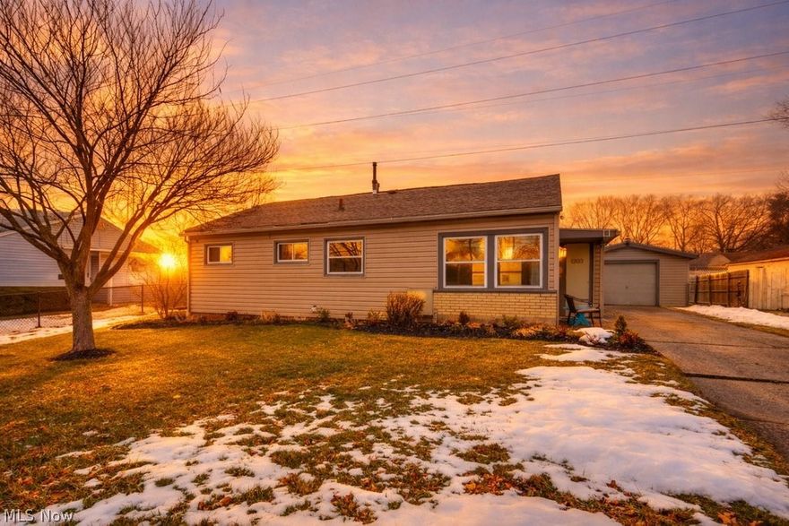 Welcome home to this charming and well-maintained 3-bedroom, 1-bath ranch offering comfortable one-level living! This single-family home features a bright and inviting living space.

The spacious eat-in kitchen offers ample cabinet and counter space, updated countertops, and a stylish wood accent wall that adds warmth and character. All three bedrooms are conveniently located on the main level along with a full bath, creating an easy and functional layout. Main-floor laundry adds everyday convenience.

Outside, you’ll love the fully fenced backyard—perfect for pets, play, or entertaining—complete with chain-link fencing for added security. The detached 1-car garage.

Additional highlights include central air, forced-air heat, asphalt roof, public water and sewer, and no HOA restrictions—giving you flexibility and peace of mind.

If you’re looking for an affordable, low-maintenance ranch with great outdoor space and practical updates, this is one you won’t want to miss! Schedule your showing today!