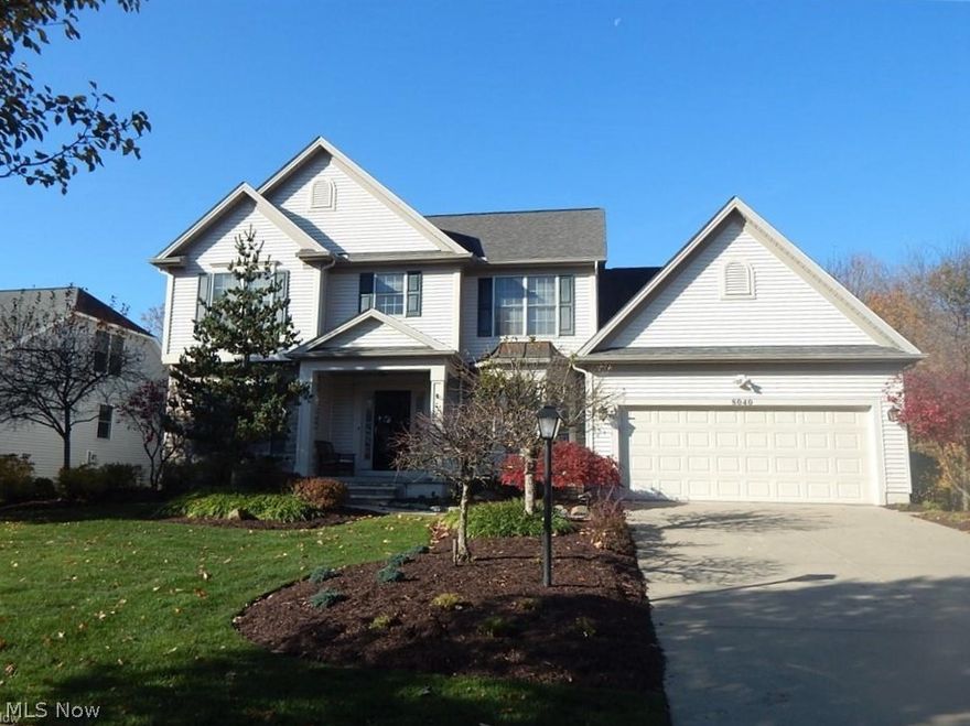 Beautiful custom built home is located on a quiet cul-de-sac. All the main rooms on the first floor offer newer, wide plank flooring. From the foyer the office is to the left enhanced by French doors, and the dining room is to the right. The family room is open to the large eat-in kitchen with granite counter tops, large prep island and black appliances that will remain. The back hall has a full bath, walk-in pantry, utility room and access to the garage. The second floor offers the large vaulted master bedroom with a large walk-in closet and the master bath has a soaking tub, large shower and double sinks. There is a guest room with a very large attached bath and a full bath to accommodate the other two bedrooms. Two of these rooms also have walk-in closets. All the bedrooms are carpeted but there is hardwood under the carpeting. The lower level is a walk-out. This offers a nice finished area with a half bath, work-out room and workshop. The fenced-in backyard offers a Trex deck, pati