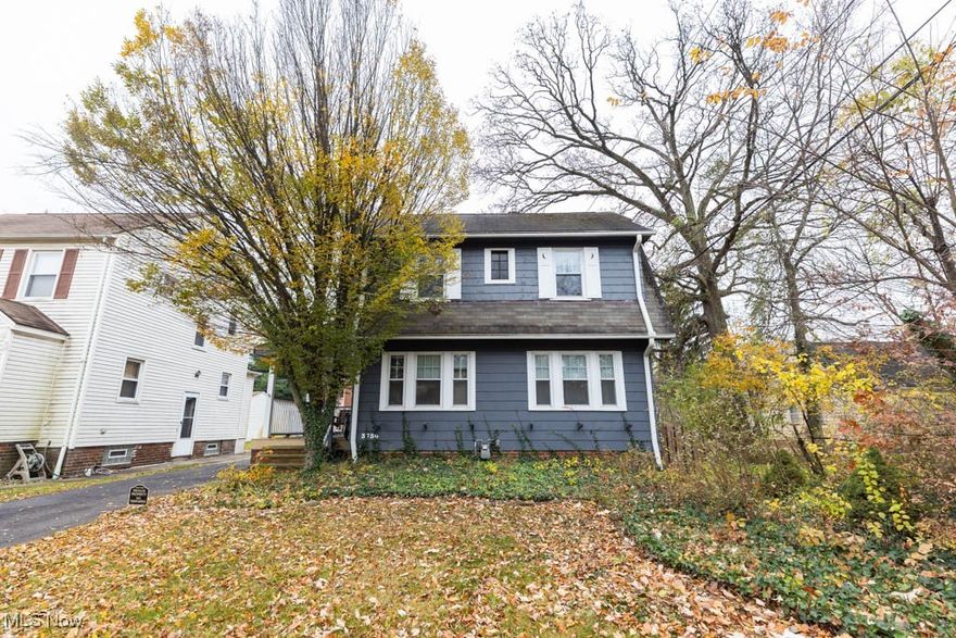 Welcome to 3730 E Antisdale Rd in South Euclid. This charming 3-bedroom colonial is just steps from Oakwood Park! This inviting home combines classic character with a long list of thoughtful updates and located on a quiet street with a wooded lot next door for added privacy and just down the road from the Cedar Rd shopping centers, the location is truly ideal. Inside, you’ll find a warm and welcoming floor plan featuring a spacious living room, dining room, and a convenient first-floor half bath. The kitchen offers updated flooring (2016) and modern appliances (2019), with easy access to the covered porch with swing—perfect for morning coffee or evening relaxation. Upstairs are 3 comfortable bedrooms and an updated full bath (2024). The home has been extensively improved over the years: most interior rooms repainted (2015), Electrical rewired throughout (2016), added insulation (2017), high-efficiency 96% furnace with humidifier (2018), insulated garage door and opener (2020), exterior paint (2023), and a newly repaved driveway (2024). This move-in-ready colonial blends charm, comfort, and convenience, an excellent opportunity in a desirable location. Call to schedule your appointment today!