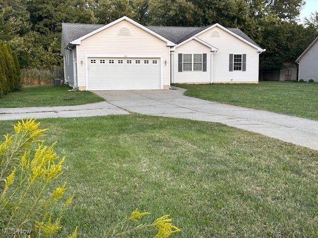 Ranch style living in this large 1590 square ft home. This home has 3 bedrooms and 2 1/2 baths. Newer appliances and counter tops in the kitchen.This open floor concept has a cathedral ceiling in the living room where you'll also enjoy your gas fireplace for those cozy evenings. Just look around and you'll find something new. Large basement with high ceiling. Plenty of room if you need some extra storage. Laundry is on the main level. Jetted tub and shower off of the main bedroom. Sliding glass door right off the kitchen leads into the back yard where you can enjoy some privacy on your .85 of an acre lot. Don't miss this one.