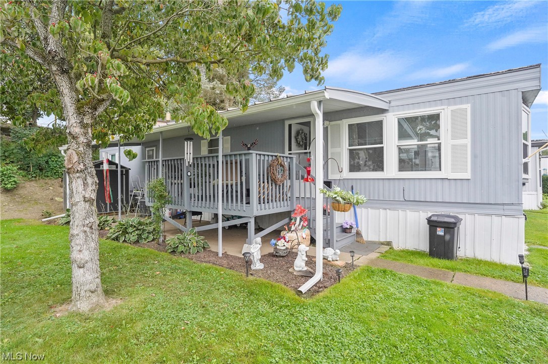 Come see this well-maintained mobile home located in this 55+ community in M&C Mobile Village. This home features 2 bedrooms, 1 bath and several updates including newer central air system, a 12x8 deck with new seamless covered gutter on the patio roof, newer living room windows, new shed, and many more features. Lot is leased. Park owners require an application and background screening. Cost for this is $25. Trash is included with the lot rent. Lot rent is currently $330 per month.