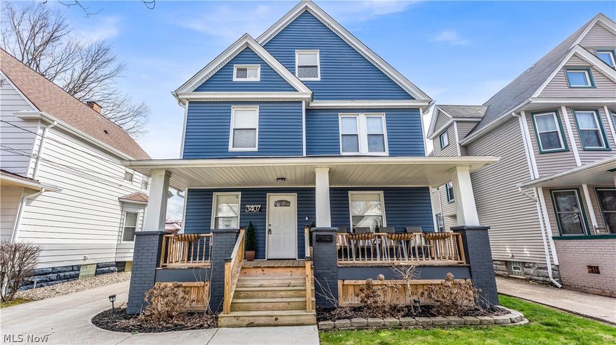 Welcome to 3407 Library Ave, a recently updated three-level home offering the perfect blend of space, style, and city convenience in one of Cleveland’s emerging west side neighborhoods.

Located less than 10 minutes from Tremont, about 10 minutes to Ohio City, and under 15 minutes to Downtown Cleveland, this home is ideal for buyers who want to stay close to the city’s best restaurants, nightlife, and entertainment—without paying premium pricing.

Originally built in 1900 and extensively renovated, this home offers plenty of space over three finished levels, including 4 bedrooms, 2 full baths, and 2 half baths. The renovation includes major updates throughout, creating a truly move-in-ready experience with the peace of mind buyers are looking for.

The main floor features a bright, open flow between the living room, dining area, and updated kitchen with granite countertops, tile backsplash, stainless steel appliances, and dishwasher, making everyday living and entertaining easy.

Downstairs, the basement adds some valuable space, complete with a full bathroom, making it perfect for a guest suite, workout room, or future roommate setup.

The second floor offers three spacious bedrooms and a beautifully updated full bath featuring both a separate shower and soaking tub.

The third floor adds incredible flexibility, serving as the 4th bedroom while also functioning beautifully as a lounge, media room, home office, or private primary retreat. With its own half bath, this level creates a unique bonus space rarely found in similar homes

Outside, enjoy a brand new deck, 2-car garage with an EV charger, garden beds, updated driveway, and backyard ready for your finishing touches!