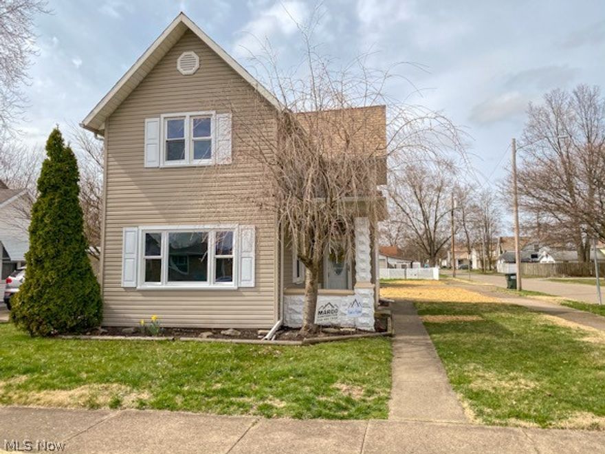 3 bedroom 1 bath home on large corner lot with a 2 car detached garage.
This home features a new updated kitchen and bath. Fresh paint and new flooring.  Gas heat with central air.
This home is very spacious and move in ready.  Don't miss your opportunity, call today for a private showing.