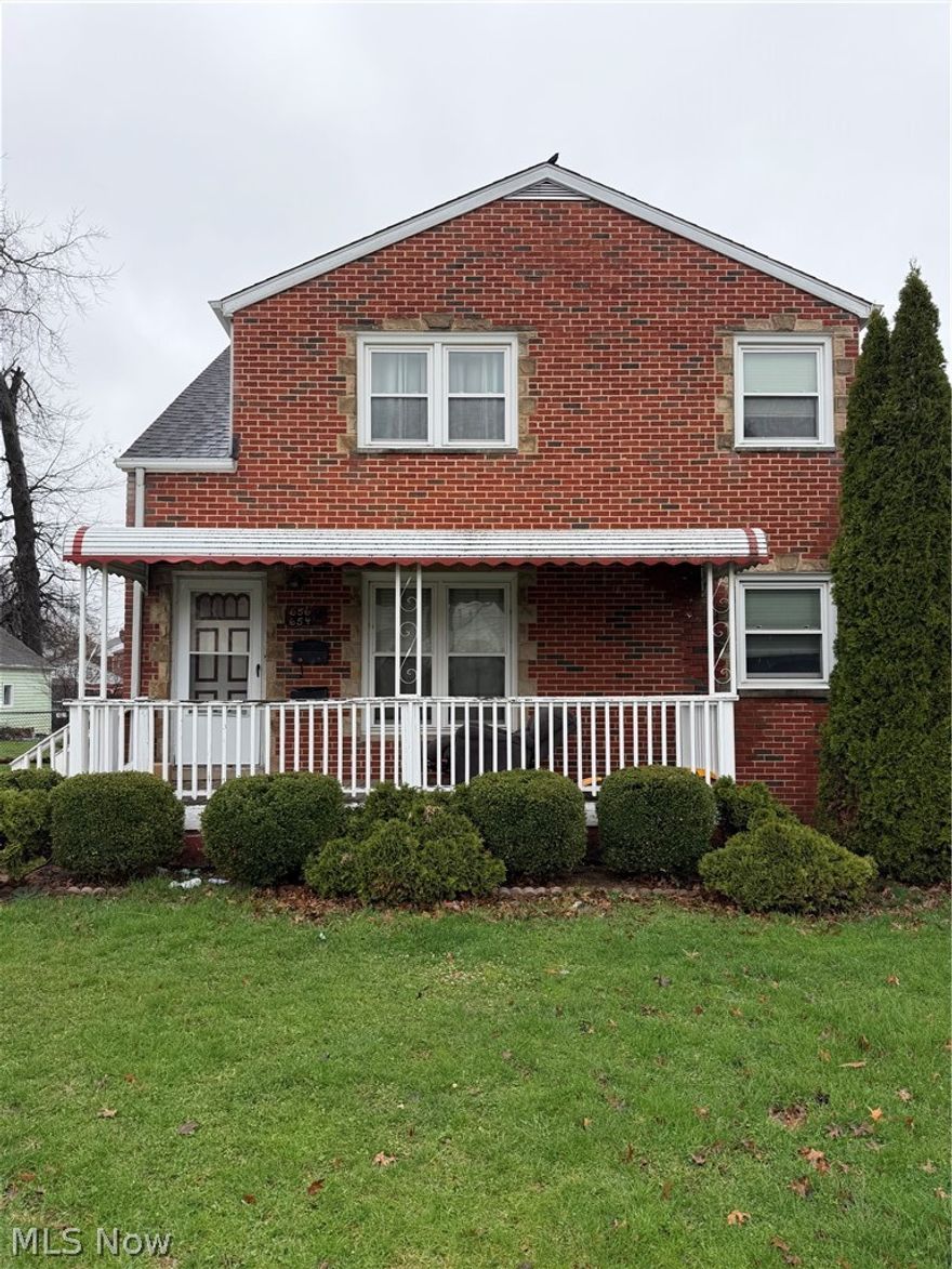 Euclid brick duplex. Three bedrooms and one bath each unit. One unit vacant and the other month to month. Sold as is.