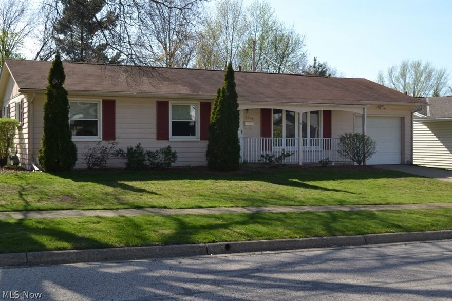 Welcome to single story living! This rare find in Cuyahoga Falls has 4 bedrooms, all located on the main floor. The spacious family room is great for entertaining and features a beautiful brick wood-burning fireplace. The full and half bath (bath updated in 2016) are located on the main floor. The eat-in kitchen has plenty of storage and a large pantry cabinet. It also includes a built-in desk for organization. The master bedroom features a large walk-in closet. The finished basement allows for an additional 450 square feet of living space, including a bar which seats 6. A fenced in backyard and attached garage make this home a truly unique find. This home is located in a friendly neighborhood, in close proximity to several parks, playgrounds, and trails. Call today to schedule a showing!