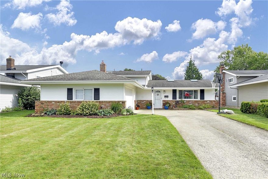 Beautiful and well maintained home on fantastic street in Fairview Park. Spacious living room boasts vaulted ceilings, skylights with remote controlled blinds, beautiful wood beams and plenty of natural light. Dining room is complete with slider to backyard and flows nicely to kitchen complete with granite counters, stainless steel appliances and pantry. Upstairs find newer carpet leading you to 3 generous sized bedrooms and a full bath. Master bedroom also offers plentiful storage and a skylight with remote controlled blinds. On the lower level find beautiful wainscotting, hardwood and tile flooring, a full bath with stand up shower. The fully fenced yard is a gardener's oasis complete with new concrete patio, vegetable and pollinator garden (with native plants) and firepit area. Shed and swing set stays! Sellers are providing a home warranty. Additional updates include:  Exterior doors, front window and skylights replaced, professionally painted, new patio (2017), new sump pump and b