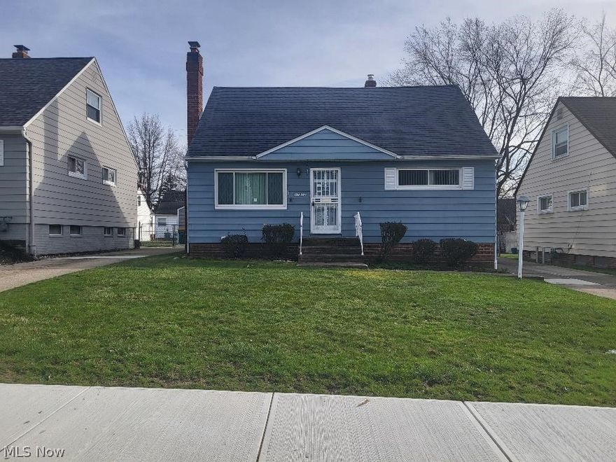 This home is larger than it appears living room with brick fireplace hardwood floors on the main level there is a bar in the partly finished basement and there is a full bath too. basement is partially finished.  Property is located near freeway access.  Selling as is.