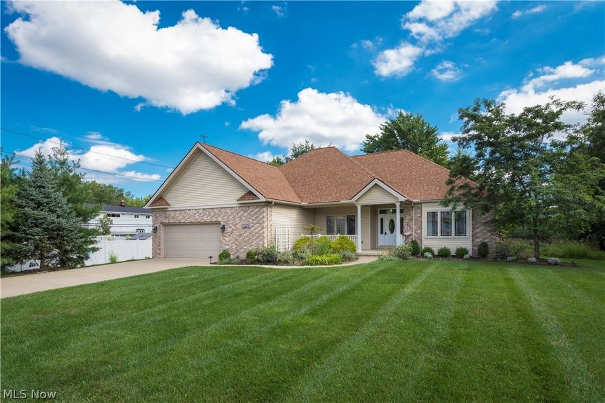 You will love this 9 year young ranch with welcoming front porch and loads of curb appeal located near shopping, restaurants, highway.  This home features a spacious living room, huge kitchen with tons of cabinet and counter space and dining area (all appliances stay). The large 4 season room is light and bright with 2 walls of windows.  The private master suite features a spacious master bathroom with walk in shower and walk in closet.  The home also features two additional bedrooms, an office/den, full guest bathroom, and a 1st floor laundry room with loads of counter and cupboard space. There is a 2 zone AirBoss zoning system for the HVAC.