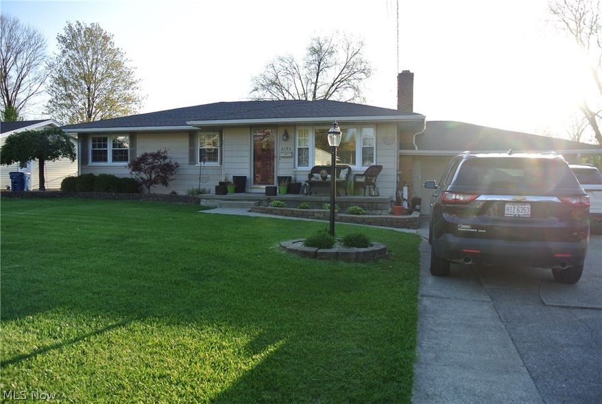 READY FOR QUICK SALE! Outstanding ranch style house,updated interior with completely finished basement. Ceramic floor in eat in kitchen and dining area, new side-by-side fridge, stove, micro wave and dishwasher. Sliding glass doors to large deck over looking great back yard with children wooden swing and play area. Three good size bedrooms with hardwood floors. Newly updated main bathroom with ceramic surroundings. Living room has laminate floor and wood burning fireplace. Basement is totally finished including a 23 X 13 carpeted, dry walled, family room with bar area, glass block windows and a storage room. There is a fourth bedroom 13 X 10 dry walled with laminate floor and glass block windows. Also included is a large ceramic full bathroom with shower. a laundry room and a bonus area that might be used as an office or playroom. Additional features include front porch, two car attached garage with opener, vinyl replacement windows, large back yard, deck and patio area, central A/C  a