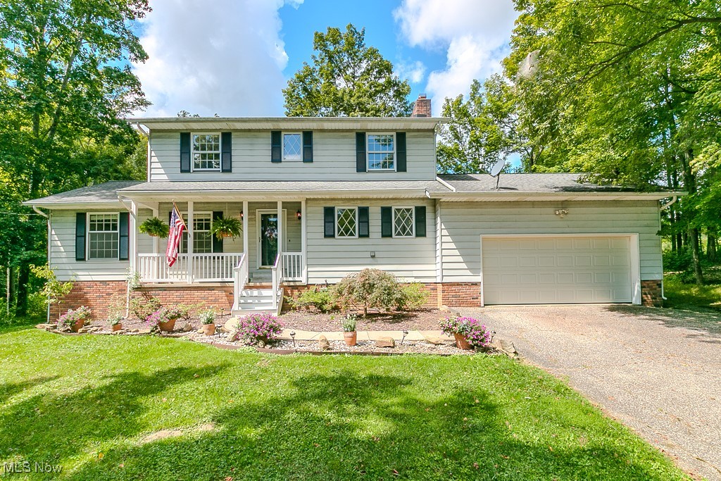 Welcome to this lovely colonial located at the end of a quiet cul de sac street just outside of Burton village. Mature landscaping & an inviting front porch are the entrance. Gleaming HDWD floors in the spacious living room opening to the formal dining room. The eatin kitchen has all appliances & a breakfast bar. Step down to the cozy family room with HDWD floors & windows overlooking the private backyard. The 3 season sun room offers more space for relaxing. On the second floor, there are 4 bedrooms including the lovely Primary bedroom w/ walkin closet & ensuite bath. The bath has a stepin ceramic shower, newer vanity & water closet. The other full bath has a tub shower , vanity & storage. One BDRM has HDWD, the other 2 are carpeted all with nice size closets. The lower level recreation room is carpeted, would be great for a media & game room. It has nice cabinetry for entertaining & multiple book/ storage cases. Home does need some improvements so the new owner can customize to their taste. Highly rated Berkshire schools, close to highways & all that Burton Village, the Pancake capital has to offer. Come home!