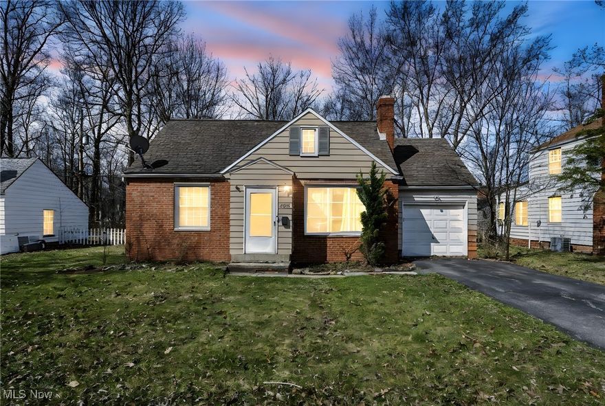 Updated and spacious, this cozy Cleveland Heights bungalow is ready to welcome you home! Featuring a charming partial brick exterior, an updated garage door, and a durable dimensional roof, this home offers both character and modern convenience. The sought-after first-floor layout includes two bright and airy bedrooms and a full bath for easy living. The inviting living room showcases beautiful hardwood floors and a warm wood-burning fireplace, while the sunlit family room boasts wall-to-wall windows and a cozy window bench—perfect for relaxing with a book or morning coffee. The updated kitchen provides a functional space for both cooking and entertaining. Upstairs, you'll find a spacious third bedroom, a convenient half bath (rare find to have a 2nd floor bath), and an additional first floor living area—ideal for a home office, media space, or retreat. Step outside to enjoy the generous backyard and fantastic deck, perfect for gatherings or quiet evenings under the stars. Additional highlights include a waterproofed basement for extra storage, a high-efficiency furnace, replacement windows, and a well-maintained roof with plenty of life left. Nestled on a quiet street with easy access to universities, hospitals, parks, shopping, and dining, this home truly has it all. Don’t miss your chance—schedule your private showing today!