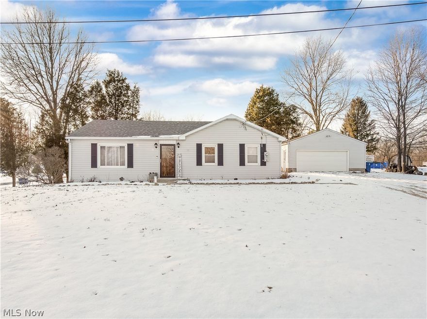 Welcome to this lovely ranch home located on a dead end street situated on nearly a 1 acre lot.  This inviting abode has been beautifully remodeled and updated.  There are 2 nicely sized bedrooms and 1 full bath.  The major components on this home have been replaced in the last 3 years including roof, furnace, and central air.  The spacious kitchen offers cherry colored cabinetry and stainless steel appliances.  Enjoy spring evenings at your fire pit and summer nights on your private deck.  All of this plus an amazing 2+ car detached garage.  This home is perfect for wildlife lovers.  Sellers have enjoyed seeing tons of birds, deer, and wild turkeys.  Stop looking and make this stunning home yours.  Call to schedule a showing today.
