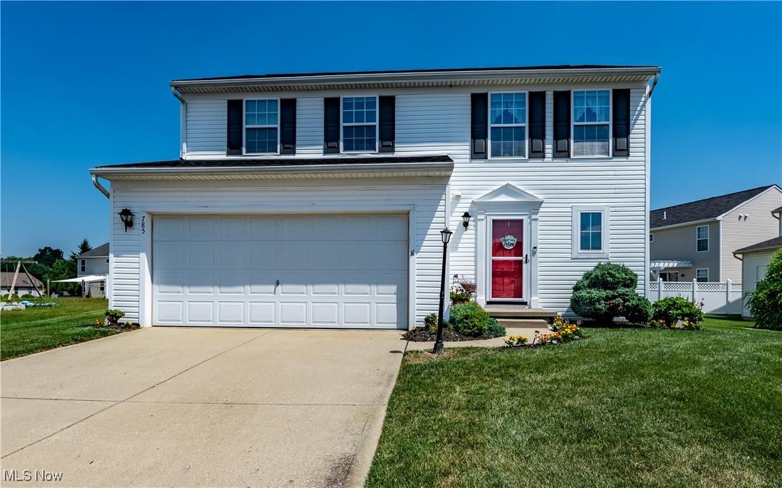 Welcome to 785 Camridge Court! This lovely, and well maintained home offers three bedrooms, and three full and one half baths. The cozy great room includes a gas fireplace for those cold winter days, and the owner has updated the whole first floor with vinyl plank flooring. The eat-in kitchen is fully applianced and has Granite counters, a newer refrigerator and dishwasher, and includes a corner pantry. Just off the eating area are sliders to the private patio with pavers and several mature bushes lending much privacy. ln addition, the back yard is fully fenced with maintenance free vinyl fencing. To complete the first floor, there is a half bath and a Mud Room that leads to the attached garage. Upstairs you will find three bedrooms and two full bathrooms, as well as a laundry room that includes the washer & dryer, and cupboards for storage. The master bedroom is huge and includes a walk-in closet, a light/fan, and an ensuite bath. Down to the LL you will be pleasantly surprised by a cozy family room w/a fabulous wet bar that includes 8 bar stools, a mini refrigerator, an electric fireplace, two wine racks, and much unique memorabilia on the walls. There is also a full bath on the lower level with a step-in shower. This home has been updated with a newer furnace/ac, a newer roof, some newer appliances, beautiful plank floors on the first floor and blinds thru-out. This homes sits on s cul-de-sac lot and has a fully fenced, large backyard. The sellers have been updating the home as needed, and they are offering a 1 yr home warranty for the buyer's comfort! Don't miss out. Call your favorite realtor and set a time to view this very desirable home!