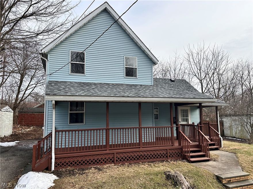 Freshly painted ready to move-in Colonial.  Kitchen features new counter top, new stainless steel sink and faucet, new stove and refrigerator, and new LVT flooring.  Large living room with new carpet.  First floor bedroom features a walk in closet and new carpet.  Second first floor bedroom has new LVT flooring and electric baseboard heat.  This room can easily be used as a family room, dining room, play room or other.  Laundry room is on one side of this room with a door to the large rear deck.  The second floor has two bedrooms with new carpet and a full bath.  The bathroom features a new vanity and mirror.  Furnace installed December 2024.  New roof installed November 2025.  Basement is partial.  Large shed in back yard.    

Agent Owned