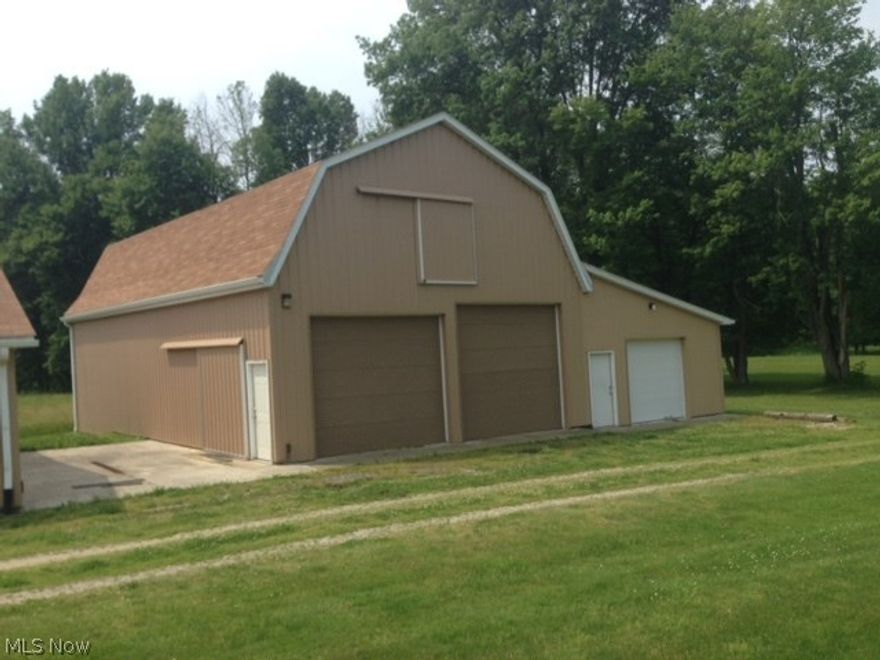 Approximately 34.57 Acres of Land in Shalersville Township.  Property also features a 60 x 120 Indoor Riding Arena, a 30 x 64 Horse Barn with stalls, tack room, 12 x 64 attached shed and a 2-story 30 x 50 Garage with storage and concrete floors.  Existing water well, barn have electric and water.  Unpaved driveway.  All you need to do is pick the house.  Property is ready for your family and animals.  Free gas up to 300,000 cubic feet per year. MINERAL RIGHTS DO NOT TRANSFER.