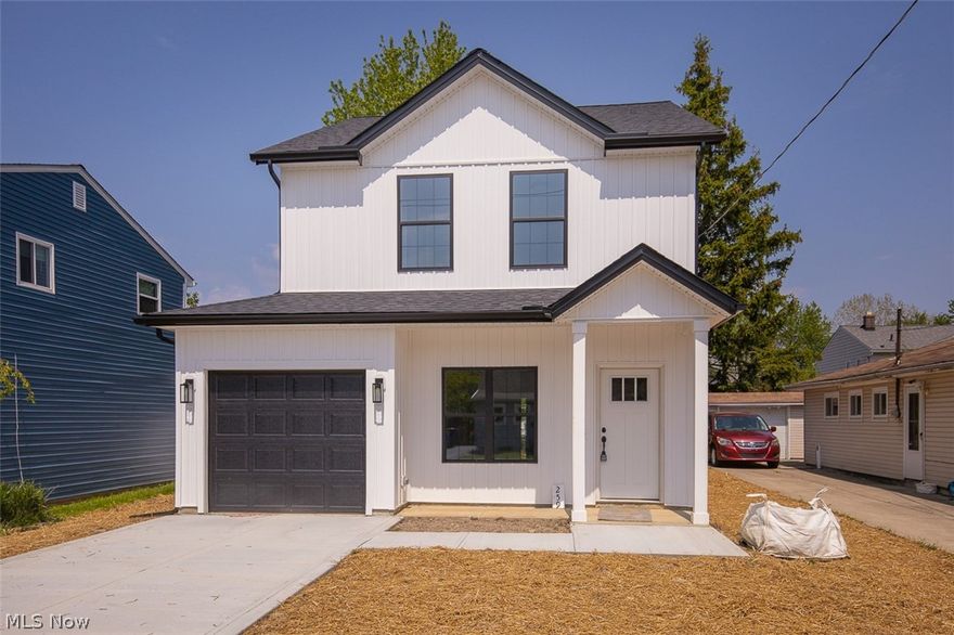 Welcome to this brand new construction home in the heart of Eastlake! Located at 259 Courtland Blvd, this beautifully designed 3-bedroom, 1.5-bath home offers modern finishes, an open layout, and low-maintenance living throughout.

The first floor features durable luxury vinyl plank flooring, impressive 9-foot ceilings, and an open-concept floor plan perfect for everyday living and entertaining. The stylish kitchen includes white soft-close cabinetry, quartz countertops, and plenty of workspace and storage. A convenient first-floor half bath and attached 1-car garage add everyday functionality.

Upstairs, you’ll find three comfortable bedrooms, a full bath, and a dedicated laundry room for added convenience. The second floor features cozy carpeting throughout the bedrooms, with durable flooring in the bathroom and laundry area.

Outside, enjoy a brand new concrete driveway and the peace of mind that comes with owning a newly built home. Move-in ready with contemporary finishes and thoughtful design — this is one you won’t want to miss!