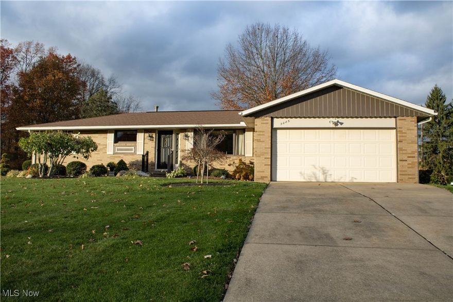 Impeccably maintained 3 bedroom, 2 bathroom brick ranch! Pride of ownership is evident as this one owner home has been updated with quality and ready for a new owner!  Boasting over 2000 square feet of living space, the main level offers living and family rooms, a gas fireplace, sun room, updated kitchen with quartz countertops and all appliances, guest bath with granite vanity and a first floor laundry area, plus 3 generous bedrooms including a main suite extension with a spacious bedroom, cathedral ceilings, full bath w/jetted tub and separate shower, and a walk in closet!  The full lower level is perfect for entertainment in the rec room and separate kitchenette area.  Resting on a corner, half acre lot, there's plenty of space to enjoy the great outdoors.  Other amenities include new central air, 2 car garage, concrete patio, storage shed and much more!  This one has it all!