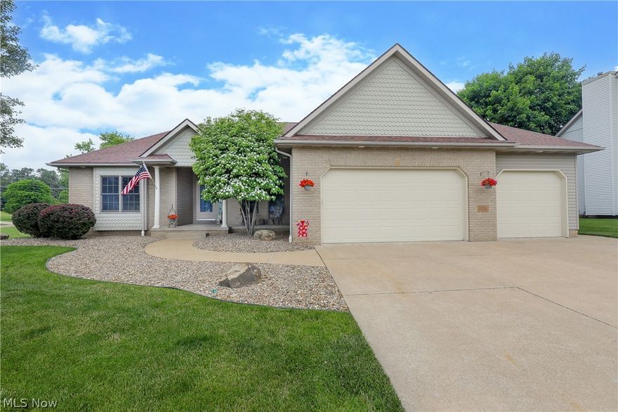 This well-maintained ranch in Nimishillen Township is absolutely beautiful inside and out! The split floor plan allows for a private master bedroom/bath that has a huge walk in closet. This home not only has a fabulous flow to it but also has a very spacious living room, first floor laundry, a meticulously clean kitchen, loads of storage space, 3 car heated garage, amazing landscaping, and an unbeatable finished basement! Floor in the master 2019, paint and floor in bedroom 2019, carpet 2018, refrigerator 2020, dishwasher 2018, shed 2018, countertops/backsplash 2019, and Steelers basement and 1/2 bath 2019. Home also has a whole house generator and a waterproof warranty that transfers.